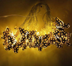 Kuber Industries Diwali Lights | Diwali String Light for Décor | Lights for Christmas | Lights for Navratri | Lights for Party | Lights for Indoor & Outdoor | Butterfly String Lights | Golden