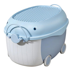 Heart Home Large Capacity Underbed Storage Box with Lids and Wheels | Dustproof & Stackable | Rectangular Storage Box | Multipurpose Organizer for Clothes/Toys (38L)