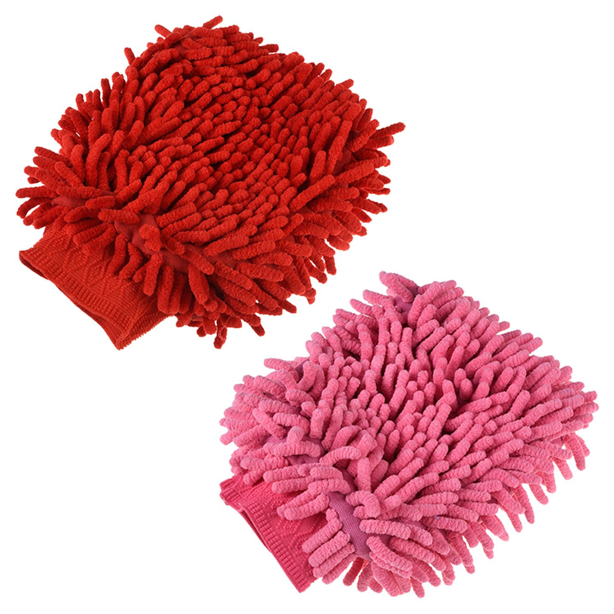 Heart Home Gloves | Microfiber Cleaning Gloves | Chenille Mitts for Kitchen | 50 GSM Hand Duster for Kitchen | Hand Gloves For Car | Duster for Glass | Pack of 2 | Multi