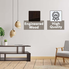 Kuber Industries Matte Finish ?Wooden Center Table for Living Room | Wood Coffee Table for Living Room, Bedroom & Office | Brown