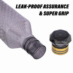 Heart Home Water Bottle | Plastic Water Bottle for Fridge | Water Bottle for Kitchen | Ideal for Restaurant | Water Bottle for Refrigerator | Square H2O Bottle | 1 LTR | Pack of 3 | Black