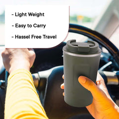 Kuber Industries Insulated Coffee Tumbler Mug with Lid for Office, Gym & Travel | Stainless Steel Leak-Proof Thermos for Tea/Coffee/Water - Ideal for Hot & Cold Beverages | Green