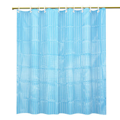 Kuber Industries Self Design PVC Shower Curtain with 8 Hooks, 54x84 Inch, Multicolour