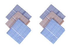 Kuber Industries Cotton 6 Piece Men's Handkerchief Set - Multicolour (CTKTC05638)
