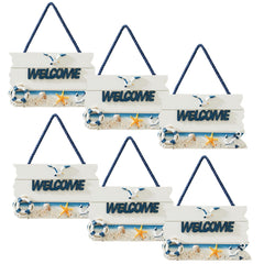 Kuber Industries Door Decor Panel|Wall Hanging Wooden Frame Board-Pack of 6 (White)