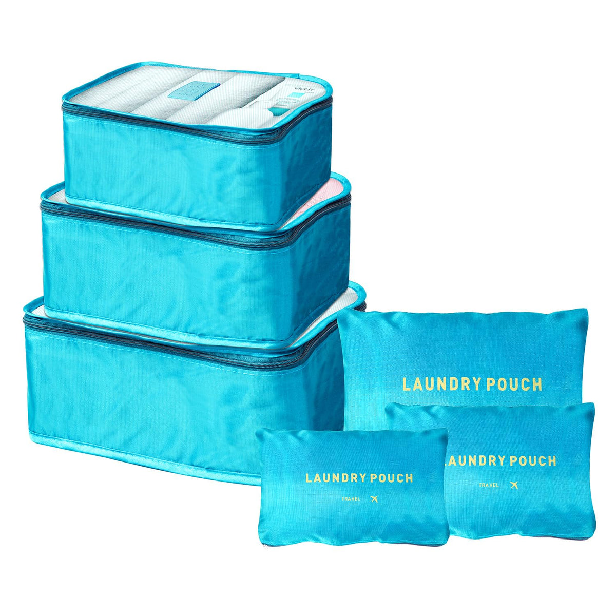 Urbane Home Travel Luggage Bag | LYN16-BLE | Blue | pack of 6