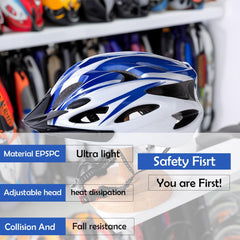 Kuber Industries Cycling Helmet with Detachable Visor|Helmet for Mountain, Road Bike & Skating|Breathable & Adjustable Bicycle Helmet|Ideal for Adults and Kid-Pack of 2 (White)