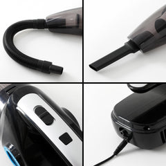 Kuber Industries 4 in 1 Cordless Vacuum Cleaner with Tyre Inflator | 6000mah-USB, 12V DC, 6000Pa Suction | Portable Vaccine Cleaner for Car and Home | MK2404B | Pack of 6 | Black