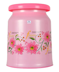 Heart Home Flower Design Multipurposes Plastic Sitting Stool (Pink)