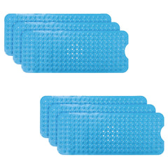 Kuber Industries Bath Mat | PVC Bathroom Mat | Shower Bath Mat | Floor Tub Mat | Bathroom Mud Mat | Anti-Skid Shower Bathroom Mat | M-YSD-40B |Pack of 6| Dark Blue