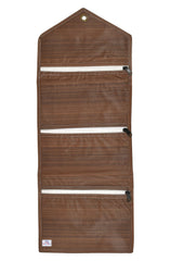 Heart Home Wooden Design Wall Hanging Magazine Letter Holder/Organizer With 3 Zipper Pockets- Pack of 2 (Brown)-HS43HEARTH25737
