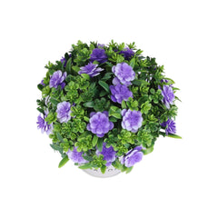 Kuber Industries Artificial Plants for Home Décor|Natural Looking Indoor Fake Plants with Pot|Artificial Flowers for Decoration-Pack of 6 (Lavender)