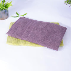 Kuber Industries 525 GSM Cotton Hand Towels |Super Soft, Quick Absorbent & Anti-Bacterial|Gym & Workout Towels|Pack of 4(Purple & Green)