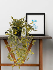 Kuber Industries Leaf Pot | Artificial Leaf Pot for Office | Flower Leaf Pot for Outdoor | Artificial Flower Leaf Pot for Home Décor | Artificial Flower Leaf Pot | Green