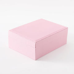 Kuber Industries Pack of 3 Mini Jewelry Box | Travel Jewellery Organizer Storage Box | Portable Case for Rings Earrings| Portable Jewelry Organizer | Proposal Gifts for Women Girl |YXX-026 | Pink