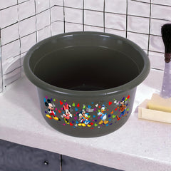 Heart Home Disney Bath Tub | Versatile Utility Gaint Tub | Plastic Bath Tub for Baby | Clothes Washing Tub For Bathroom | Feeding Pan Tub | TUB-25 LTR | Pack of 2 | Gray