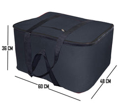 Kuber Industries Rexine Jumbo Attaché Travel Blanket Cover | Travel Duffle|Storage Carrying Bag|Travel Multi-Purpose Bag|Size 58 x 48 x 34 CM (Black)|Convenient and Stylish Travel Organizer