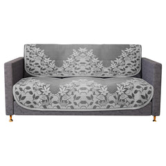 Heart Home Sofa Cover|3-Seater Sofa Cover|Cotton Sofa Slip Cover|Sofa Slipcover Set|Sofa Cover for Living Room|Flower-Long Sheet Sofa Cover|Brown