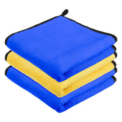 Kuber Industries Cleaning Towel | Reusable Cleaning Cloths for Kitchen | Duster Towel for Home Cleaning | 400 GSM Cleaning Cloth Towel with Hanging Loop | 40x60 | Pack of 3 | Multi