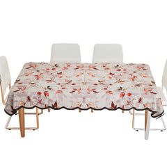 Kuber Industries Dining Table Cover | Tabletop Cover | Table Buffet Cover | Table Linen Cover | 6-Seater Table Cloth | Table Cloth Cover | Fancy Painting | DTC | 60x90 Inch | Cream