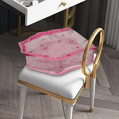 Kuber Industries Floral Print PVC Blouse Cover/Wardrobe organizer/Clothes Cover For Blouse (Pink)