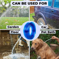 Kuber Industries PVC Water Pipe 15 Meter |Multi-Utility Water Pipe for Garden, Car Cleaning & Pet Washing|Light Weight, Kink Proof & Portable Hose Pipe for Gardening| 15 Meter|Blue|(Pack Of 2)