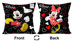 Heart Home Disney Printed Microfibre Filled Cushion Filler 16"x16" (Black)-KUBMART15853 (HHEART015853)