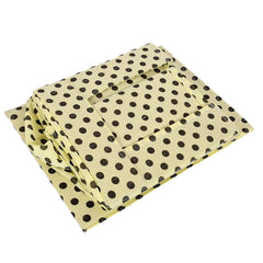 Heart Home Dot Printed Non-Woven Foldable Shirt Stacker Closet Organizer With Handles- Pack of 6 (Cream & Black)-HS43HEARTH26564