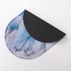 Kuber Industries Bath Mat | PVC Bathroom Mat | Shower Bath Mat | Floor Tub Mat | Diatom Mud Oval Mat | Anti-Skid Shower Bathroom Mat | CF-220814 | Multi