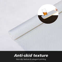 Heart Home Shelf Liner | Kitchen Cabinet Shelf Protector | Kitchen Liners for Cabinets and Drawers | Drawer Liner Mat | Self Check Shelf Liner Cabinet Mat | 5 MTR | White