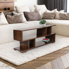 Kuber Industries Matte Finish ?Wooden Center Table for Living Room | Wood Coffee Table for Living Room, Bedroom & Office | Brown