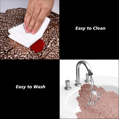 Heart Home Placemat | Placemats for Dining Room | Designer Table Mat Set | Placemats for Kitchen Table | Side Table Placemats | Patta Shape Placemat | 6 Piece Set | Copper