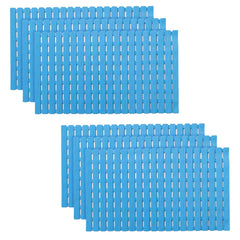 Kuber Industries Bath Mat | PVC Bathroom Mat | Shower Bath Mat | Floor Tub Mat | Bathroom Mud Mat | Anti-Skid Shower Bathroom Mat | JL-01A |Pack of 6| Blue