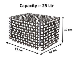 Heart Home PVC Dot Printed Microwave Oven Cover, Dustproof Machine Protector Cover,25 LTR. (Black)-HS43HEARTH26076