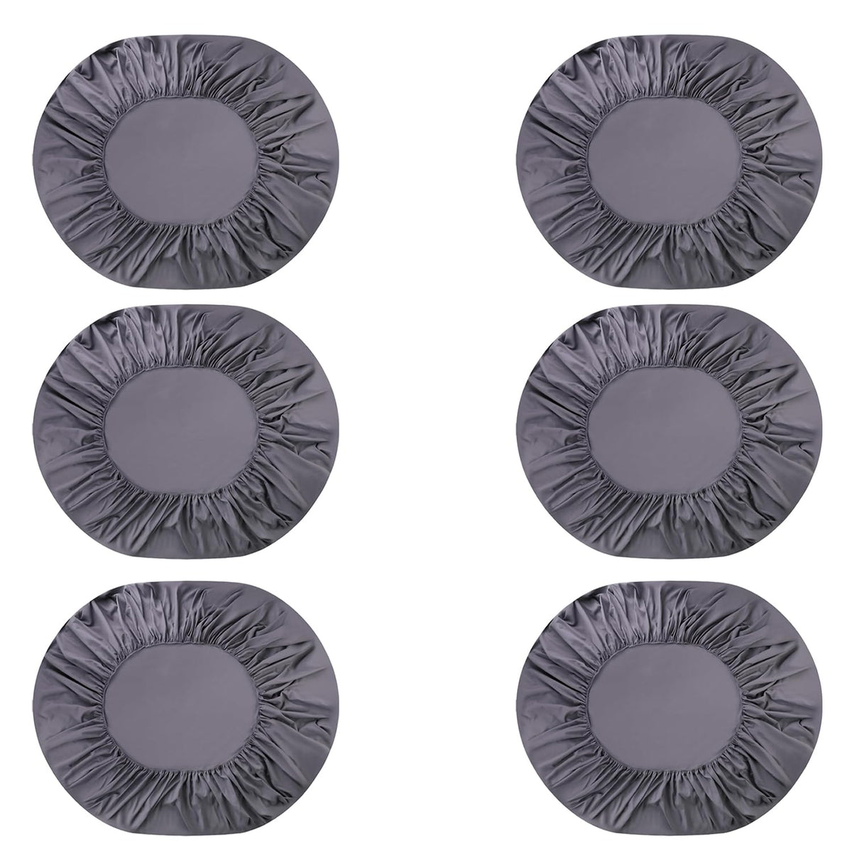 Kuber Industries Double Bed Mattress ProtectorBed Protecter With Elastic "180x200" CM-Pack of 6 (Dark Grey)