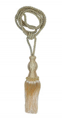 Heart Home Polyester 2 Pieces Curtain Tie Back Tassel Set (Gold) - CTHH01329
