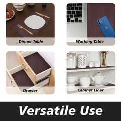Heart Home Shelf Liner | Kitchen Cabinet Shelf Protector | Kitchen Liners for Cabinets and Drawers | Drawer Liner Mat | Self Check Shelf Liner Cabinet Mat | 1.5 MTR | Brown
