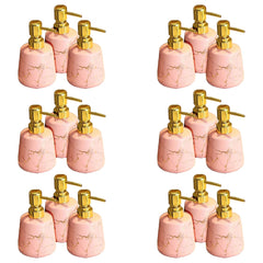 Kuber Industries Liquid Soap Dispenser | Handwash Soap Dispenser | Soap Dispenser for Wash Basin| Bathroom Dispenser Bottle | 18 Piece | Pack of 6 | 260 ml | JY00099PK | Pink