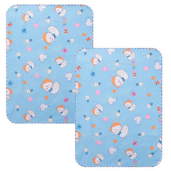 Kuber Industries Baby Waterproof matBed Protecter 50 x 70 CM-Pack of 2 (Blue)
