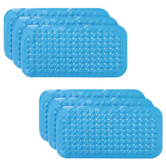 Kuber Industries Bath Mat | PVC Bathroom Mat | Shower Bath Mat | Floor Tub Mat | Bathroom Mud Mat | Anti-Skid Shower Bathroom Mat | M-YSD-35B |Pack of 6| Dark Blue