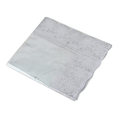 Kuber Industries Transparent 4 Seater Dining Table Cover, Protector with White Lace Border, 45"x70" (White),Polyvinyl Chloride (PVC),Rectangular,Pack of 1