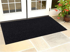 Kuber Industries - CTKTC039974 - Polyvinyl Chloride Rubber Anti Slip Large Size Floor/Door Mat (Black, 2x4 Feet)