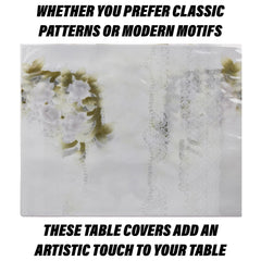 Kuber Industries Dining Table Cover | PVC Table Cloth Cover | 6 Seater Table Cloth | Flower Almond Table Cover | Table Protector | Table Cover for Dining Table | 60x90 Inch | Green