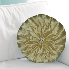 Kuber Industries Round Shape Silk Cushion - 13.7"x13.7", Multicolour