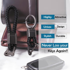 Kuber Industries Keychain/Keyring/Key Tag|Car Key Clip, Key Holder, Key Organizer|Pack of 6| (Black)