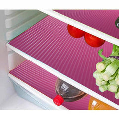 Kuber Industries PVC 6 Piece Fridge Mat Set - Pink, Standard (MultiMatFRP09)