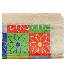 Heart Home 60"x90" Flower Printed PVC Waterproof, Antislip & Wipe Clean Dinning Table Cover for 6 Seater (Multicolor)-HS43HEARTH25636