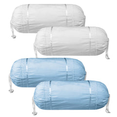 Kuber Industries Bolster Covers | Cotton Bolster Cover Set | Diwan Bolster Cover Set | Bolster Pillow Cover | Plain Lace Print Masand Cover | 16x32 Inch | Pack of 4 | Multicolor