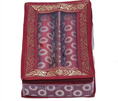 Kuber Industries 2 Pieces Wooden Two Roll Bangle Box Set, Maroon (COMBNG09), (Model: VACOMBNG009)