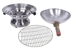 Heart Home Aluminum Tandoor Bati Maker Baking Oven, 34 X 34 X 26 Cm, Gas Tandoor, Barbecue Grill Food Steamer Cookware Set (Set of 1, Silver)-Heart11726, Standard, 1000 Watts